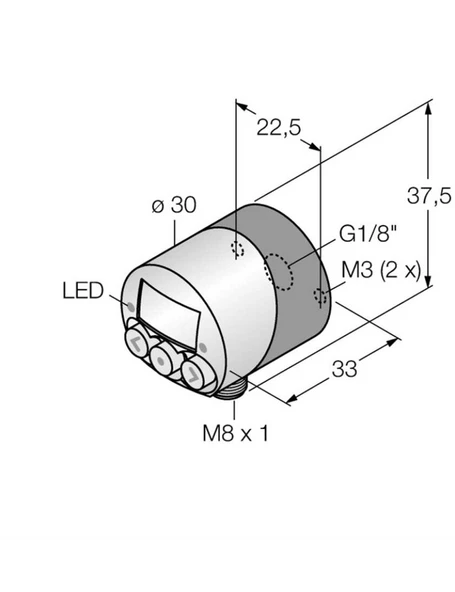 Turck 6833010 PK010R-N12AL-2UP8X-V1141 Basınç Sensörü ürün görseli 1
