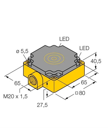 Turck 15095 NI40-CP80-VP4X2-S100 Endüktif Sensör Artan Sıcaklık Aralığı ile ürün görseli 1