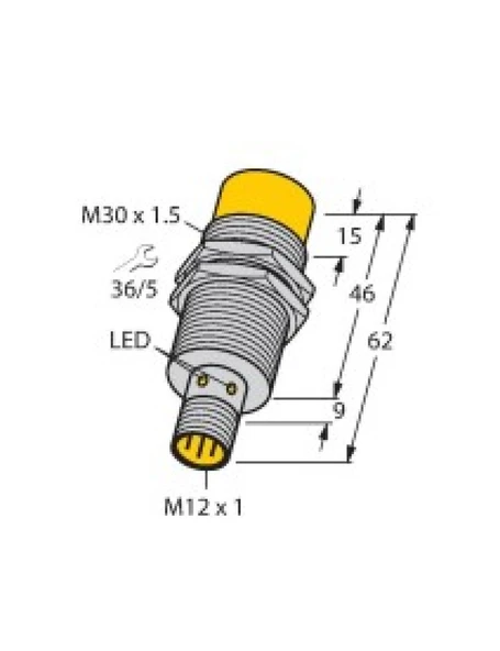 Turck 40203 NI15-M30-Y1X-H1141 Endüktif Sensör ürün görseli 1