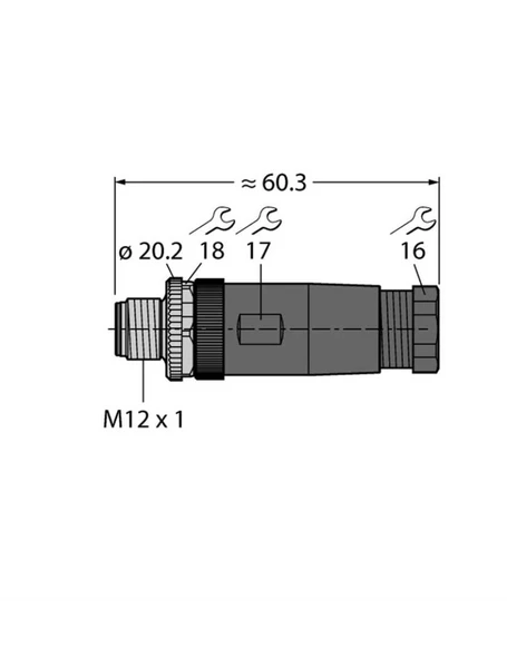 Turck 6901004 BS8181-0 SAHADA MONTAJI YAPILABİLİR KONEKTÖR ürün görseli 1