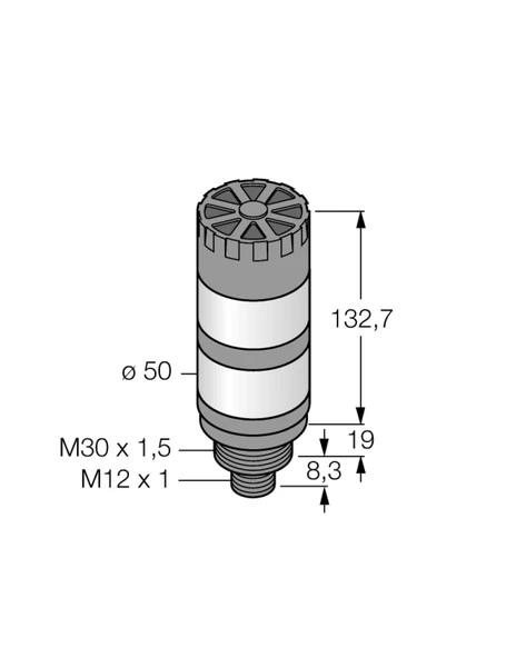 Turck ILGR-K50-5X2S-H1141 Kule Işık (Yeşil-Kırmızı Renk), Buzzerlı, M12 Konnektörlü ürün görseli 1