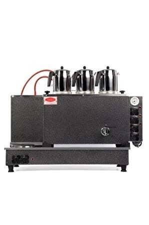 Tiryaki Marka (DOĞALGAZ+ELK) 3 Demlikli Statik Boyalı  Tamotomatik Çay Kazanı ürün görseli 1