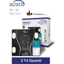 Ac- 50 Ce Onaylı Yağ, Su, Kas ve Kilo Ölçer Akıllı Tartı ürün görseli 1