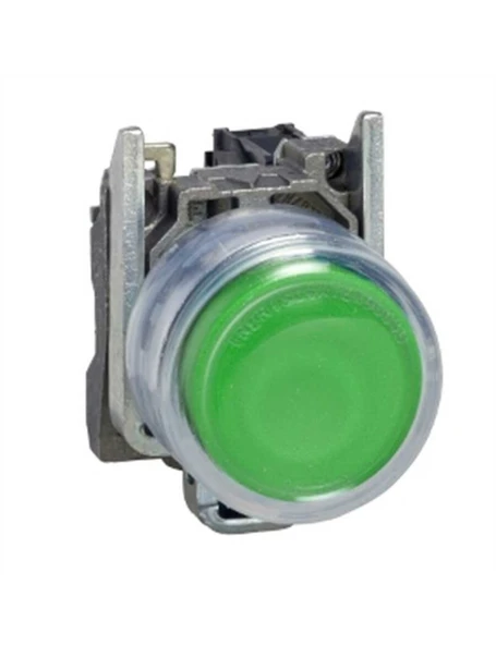 Schneider XB4BP31 Yeşil Çıkık Komple Buton 22 mm Yaylı Dönüş 1Na İşaretsiz ürün görseli 1