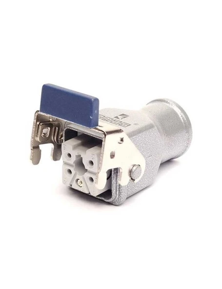 Emas EBM05PM46 Metal 5 Kontak Makine Tipi Priz 10A Alttan Girişli 1 Metal Mandallı ürün görseli 1