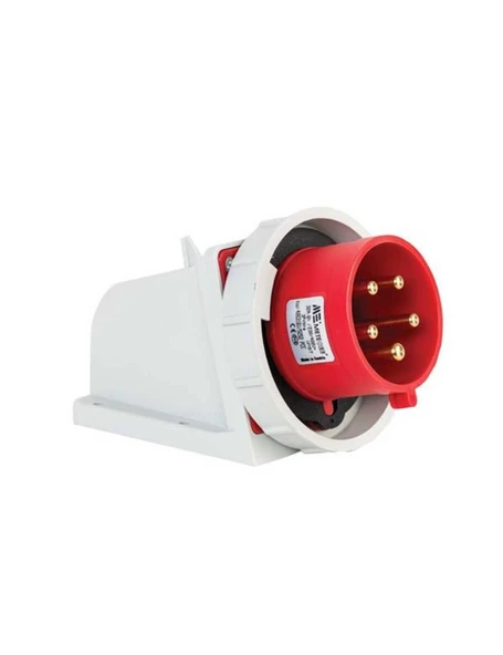 Mete Enerji 406316V 5X32A IP67 Duvar Fişi -Eğik Gövdeli -Vidalı Bağlantı 380-415 V ürün görseli 1
