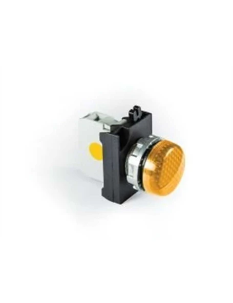 Emas CM080XS CM Serisi Metal LED'li 12-30V AC/DC Sarı 22 mm Sinyal ürün görseli 1