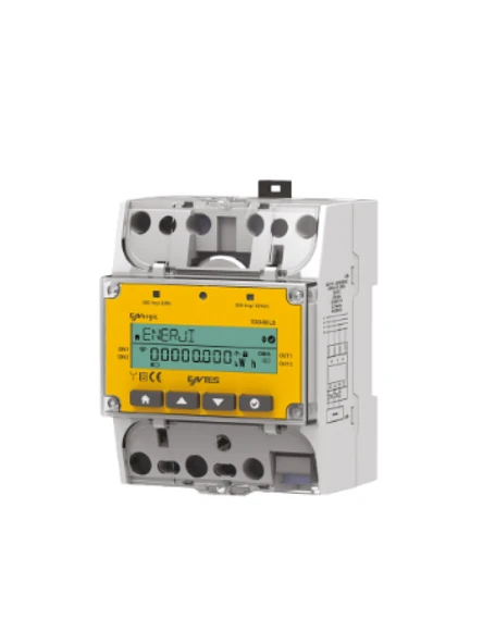 Entes M4860 ES3-80LS 80A Modbus RS-485 Haberleşmeli Üç Fazlı Enerji Sayacı 85-265VAC/DC DIN4 ürün görseli 1