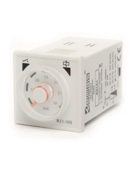 Emas RZ1A2C30S-5 RZ1 Serisi 230VAC 1CO+1NO5A (rezistif) 0,03sn-30sn Analog Zaman Elektronik Röle ürün görseli 1