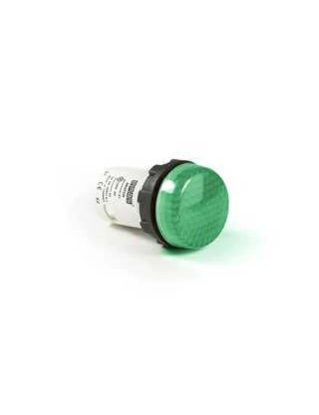 Emas MBSD110DY MB Serisi Plastik LED'li 110V DC Yeşil 22 mm Sinyal ürün görseli 1