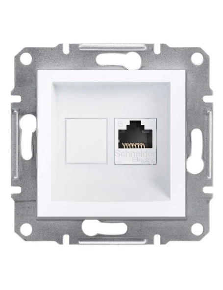 Schneider Asfora Beyaz Tekli RJ45-Cat6-UTP Data Prizi Çerçevesiz - EPH4770121 ürün görseli 1