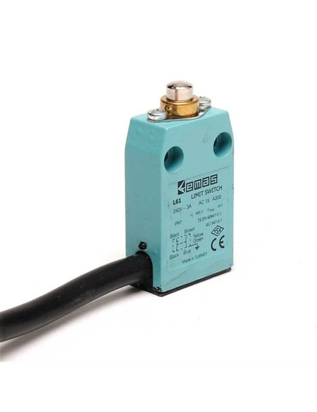 Emas L61K13PUM211 L61 Metal Gövde 8 mm Metal Pim Ani Hareketli 1NO+1NC Sınır Şalter ürün görseli 1