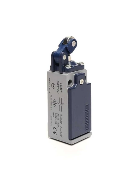 Emas L51K13MIM311 L51 Metal Gövde 14 mm Metal Makaralı Manivela Ani Hareketli 1NO+1NC Sınır Şalter ürün görseli 1
