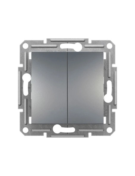 Schneider Asfora Çelik İkili Vavien Anahtar Çerçevesiz - EPH0600162 ürün görseli 1