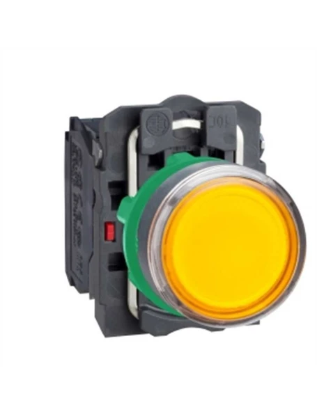 Schneider XB5AW35B5 Turuncu Komple Işıklı Buton 22 mm Yaylı Dönüş 1Na 1Nk 24V ürün görseli 1