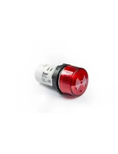 Emas MBZS220S MB Serisi Plastik LED'li 230V AC 22 mm Buzzer ürün görseli 1