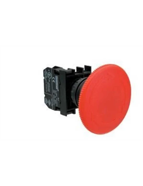Emas B200E60 B Serisi Plastik 1NC Acil Stop 60 mm Çevirmeli Kırmızı 22 mm Buton ürün görseli 1