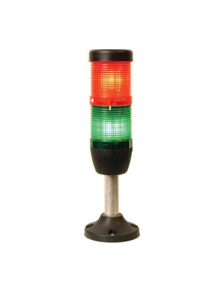 Emas IK52F220XM03 K Serisi İki Katlı 220V AC Flaşör 100mm Borulu Plastik Ayaklı LED Kolon 50mm ürün görseli 1