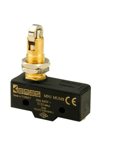 Emas MN1MUM8 Metal Makaralı Pimli 1CO MN1 Serisi Plastik Mini Switch ürün görseli 1