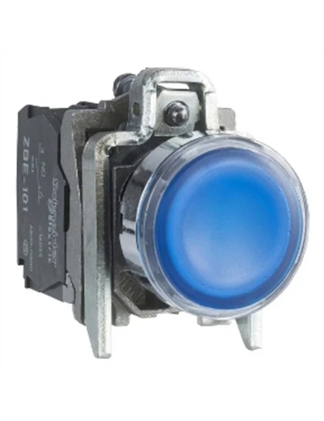 Schneider XB4BW36B5 Mavi Komple Işıklı Buton 22 mm Yaylı Dönüş 1Na 1Nk 24V ürün görseli 1