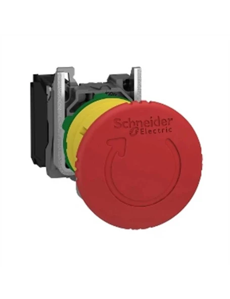 Schneider XB5AS8442 22 mm Kilitli Acil Stop Butonu 1Nk Anahtarlı ürün görseli 1