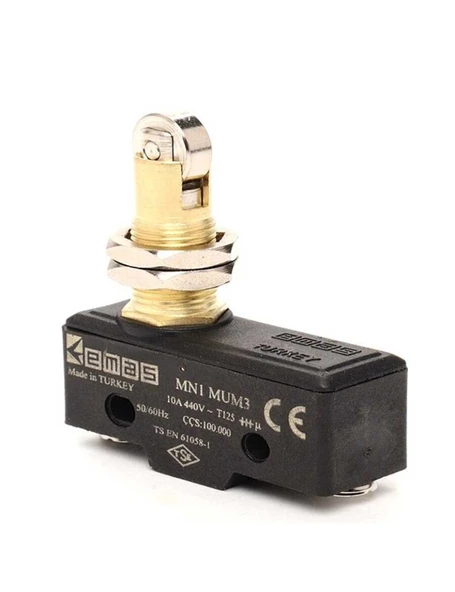 Emas MN1MUM3 Metal Makaralı Pimli 1CO MN1 Serisi Plastik Mini Switch ürün görseli 1