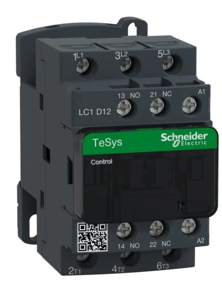 Schneider LC1D12B7 TeSys D 12 A 5,5 kW 24V AC Kontaktör 3 Kutuplu 1NO+1NC AC-3 ürün görseli 1