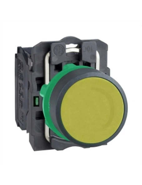 Schneider XB5AA5122 mm Yaylı Sarı Kumanda Butonu Plastik ürün görseli 1