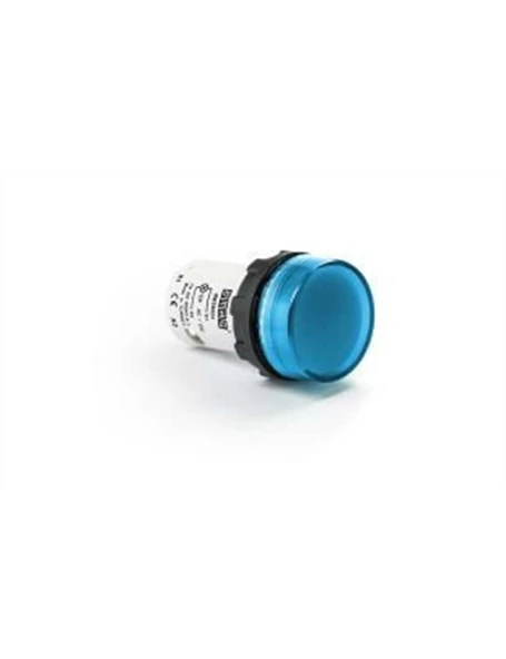 Emas MBSD012M MB Serisi Plastik LED'li 12-30V AC/DC Mavi 22 mm Sinyal ürün görseli 1
