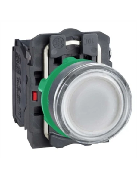 Schneider XB5AW3165 22 mm ışıklı Beyaz Buton 1 Na 1 Nk 220 v ürün görseli 1