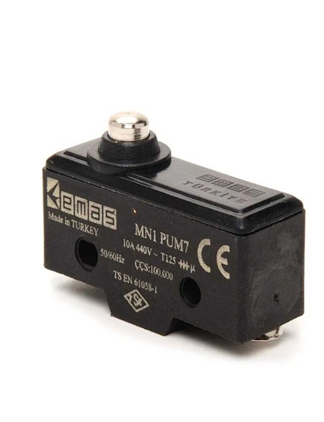 Emas MN1PUM7 Metal Kalın Pimli 1CO MN1 Serisi Plastik Mini Switch ürün görseli 1