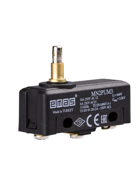 Emas MN2PUM3 Metal İnce Pimli 1CO MN2 Serisi Plastik Mini Switch ürün görseli 1