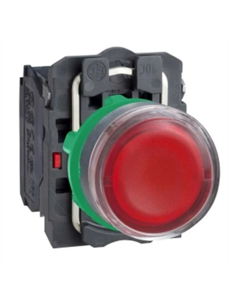 Schneider XB5AW34M5 22 mm Kırmızı Işıklı Buton Yaylı 1 Na 1 Nk 220 V ürün görseli 1