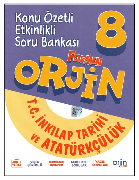 Orjin Okul 8. Sınıf İnkılap Tarihi Konu Özetli Etkinlikli Soru Bankası ürün görseli 1