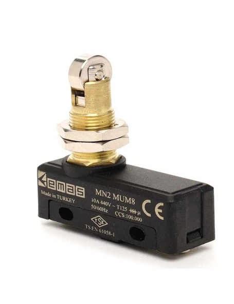 Emas MN2MUM8 Metal Makaralı Pimli 1CO MN2 Serisi Plastik Mini Switch ürün görseli 1