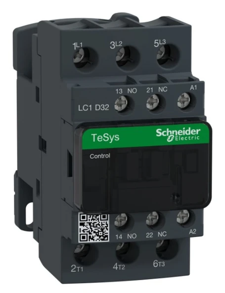 Schneider LC1D32B7 TeSys D 32 A 15 kW 24V AC Kontaktör 3 Kutuplu 1NO+1NC AC-3 ürün görseli 1