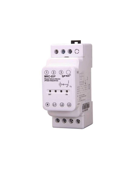 Entes M2710 MKC-03P PTC Korumalı Motor Faz Koruma Rölesi 1C/O Kontak 220-230VAC Nötr Kopması Algılamalı ürün görseli 1