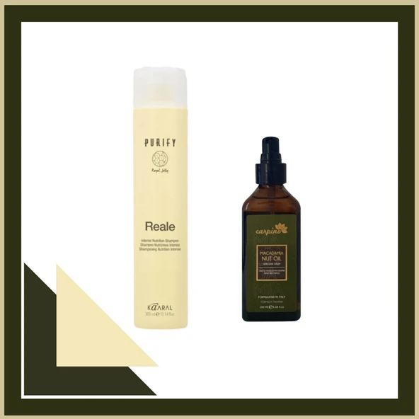 Kaaral Purify Reale Shampoo 300ml + Carpino Macadamia Nut Oil Hair Care Serum 100ml.Spray ürün görseli 1