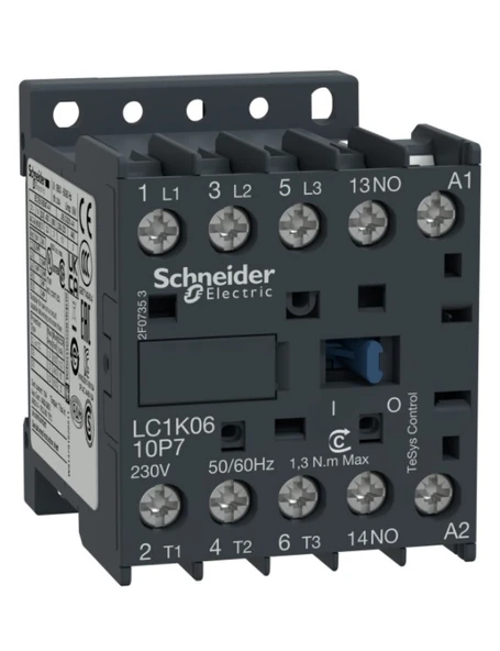 Schneider LC1K1610M7 TeSys K 16 A 7,5 kW 220V AC Kontaktör 3 Kutuplu 1NO AC-3 ürün görseli 1