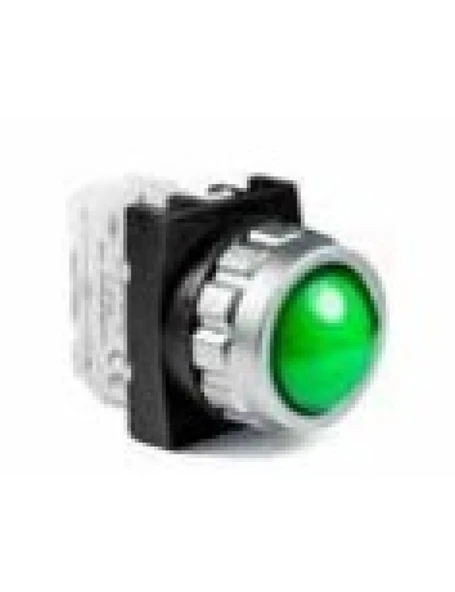 Emas H0Y0XY H Serisi Plastik LED'li 100-230V AC Yeşil 30 mm Sinyal ürün görseli 1