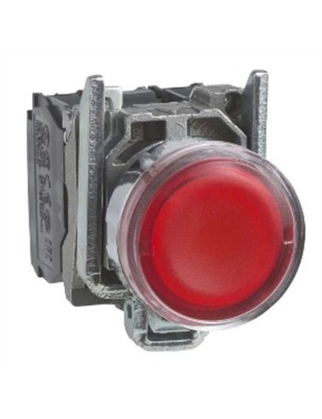 Schneider XB4BW34B5 Kırmızı Komple Işıklı Buton 22 mm Yaylı Dönüş 1Na 1Nk 24V ürün görseli 1