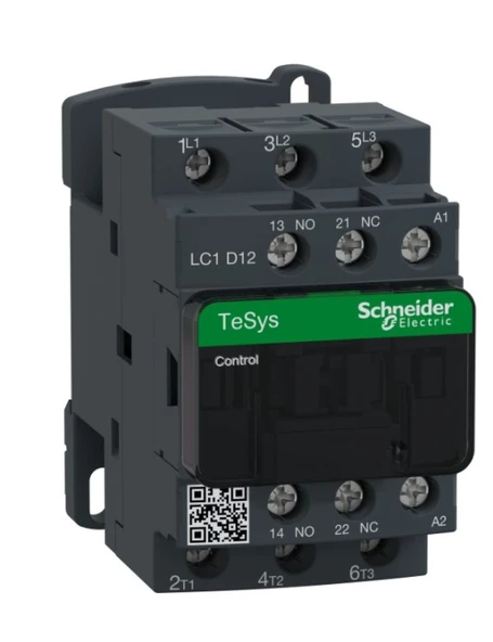Schneider LC1D12F7 TeSys D 12 A 5,5 kW 110V AC Kontaktör 3 Kutuplu 1NO+1NC AC-3 ürün görseli 1