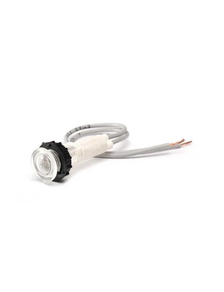 Emas S100LB1 S Serisi Plastik LED'li 12V AC/DC Beyaz 10 mm Sinyal ürün görseli 1