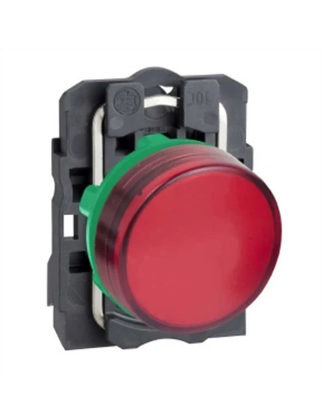 Schneider XB5AVM4 230...240V Entegre Led'Li Kırmızı Eksiksiz Pilot Işığı Ø22 Düz Lens ürün görseli 1