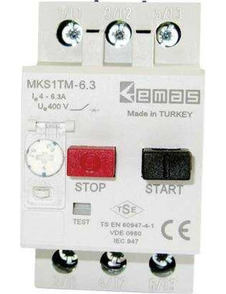 Emas MKS1TM-6.3 4,00-6,30A MKS Motor Koruma Şalteri ürün görseli 1