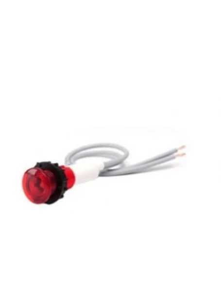 Emas S100LK1 S Serisi Plastik LED'li 12V AC/DC Kırmızı 10 mm Sinyal ürün görseli 1