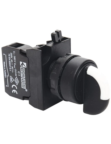 Emas CP101S21 CP Serisi Plastik 2NO (0-I) 60° Seçici Dönüşlü 22 mm Buton ürün görseli 1