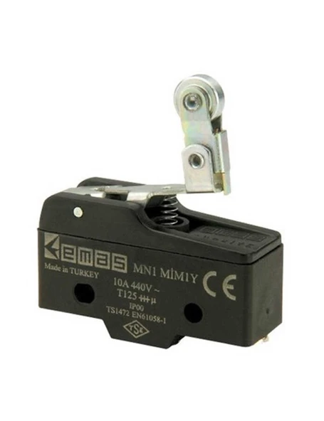 Emas MN1MIM1Y Metal Kısa Kollu Makaralı 1CO MN1 Serisi Plastik Mini Switch ürün görseli 1