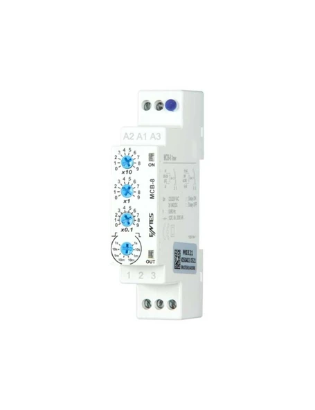 Entes M4117 MCB-8 Hassas Ayar 24-240VAC/DC DIN I Zaman Rölesi Çekme-Bırakma Gecikmeli ürün görseli 1