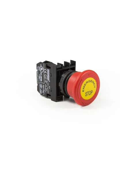 Emas B200EE B Serisi Plastik 1NC Acil Stop 40 mm Çevirmeli Etiketli Kırmızı 22 mm Buton ürün görseli 1